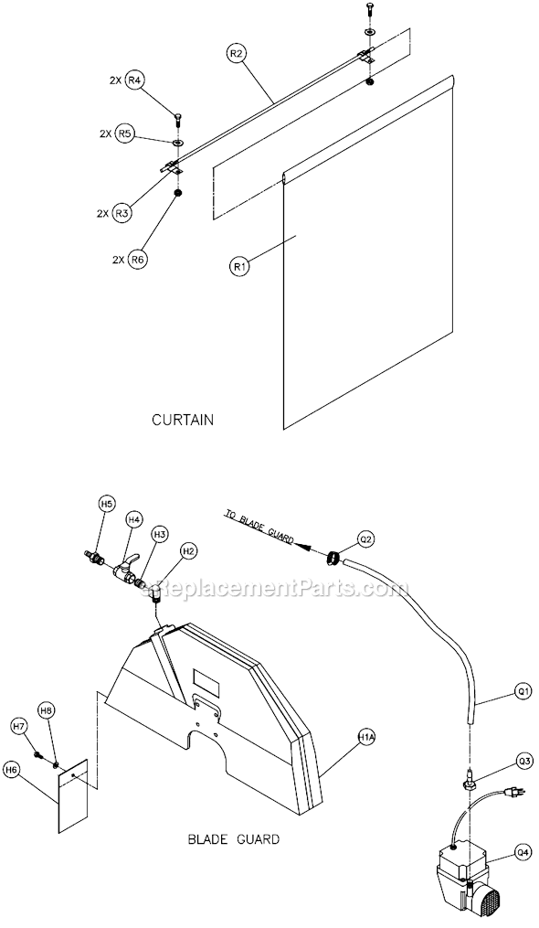 Page E Diagram and Parts List for MK-5013G  MK Diamond Concrete Saw